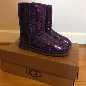 Purple Sequin UGG boots